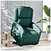 Poltrona Alzapersona Reclinabile Elettrica Verde Scuro Tessuto - Foto miniatura 2