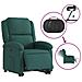 Poltrona Alzapersona Reclinabile Elettrica Verde Scuro Tessuto - Foto miniatura 6
