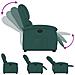 Poltrona Alzapersona Reclinabile Elettrica Verde Scuro Tessuto - Foto miniatura 7