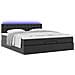 Pouf Letto con Materassi e LED Nero 160x200cm Similpelle - Foto miniatura 6