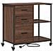 Mobile per Ufficio con ruota Rovere marrone 76 x 41 x 72 cm - Foto miniatura 1