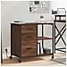 Mobile per Ufficio con ruota Rovere marrone 76 x 41 x 72 cm - Foto miniatura 2