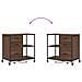 Mobile per Ufficio con ruota Rovere marrone 76 x 41 x 72 cm - Foto miniatura 9