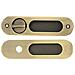 Set Maniglia Scorrevole A Scomparsa - Maniglia Ad Incasso Con Serratura A Mortasa Per Porte Interne Bronze - Foto miniatura 4