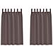 Tende con tende 2 pcs Marrone scuro 175x140cm Poliestere - Foto miniatura 1