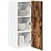 Armadio pensile Riga Rovere Affumicato e Bianco 30 x 31 x 80 cm - Foto miniatura 3