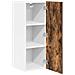 Armadio pensile Riga Rovere Affumicato e Bianco 30 x 31 x 80 cm - Foto miniatura 5