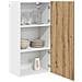 Armadio pensile Riga Rovere Artigiano e Bianco 50 x 31 x 100 cm - Foto miniatura 3