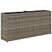 Fioriere da Giardino con 2 Vasi Grigie 90x20x40cm in Polyrattan - Foto miniatura 8