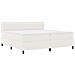 Letto a molle Crema e Bianco 200 x 200 cm Tessuto in Cords - Foto miniatura 1