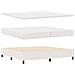 Letto a molle Crema e Bianco 200 x 200 cm Tessuto in Cords - Foto miniatura 5
