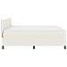 Letto a molle Crema e Bianco 200 x 200 cm Tessuto in Cords - Foto miniatura 8