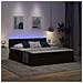 Letto con luci a strisce a LED Nero 180 x 200 cm Velluto - Foto miniatura 6