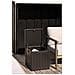 Panca Contenitore Sobra-nero-plastica-42,8x42,8x46,4 Cm - Foto miniatura 6