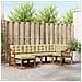 Set di divani da esterno con cuscino 6 pcs Naturale e Beige - Foto miniatura 2