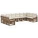 Set Divano da Giardino 10 pcs Beige polyrattan - Foto miniatura 1