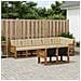 Set di divani da esterno con cuscino 8 pcs Naturale e Beige - Foto miniatura 2