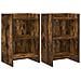 Comodini 2 pcs Rovere Fumo 40 x 30 x 60 cm Legno ingegnerizzato - Foto miniatura 1
