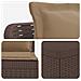 Divano da Giardino 5 Posti con Cuscini Stile Rattan PP Marrone - Foto miniatura 6