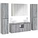 Set di mobili per il bagno 6 pcs Sonoma grigio - Foto miniatura 1