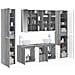 Set di mobili per il bagno 6 pcs Sonoma grigio - Foto miniatura 3