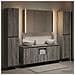 Set di mobili per il bagno 6 pcs Sonoma grigio - Foto miniatura 4