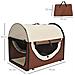 Trasportino per animali domestici pieghevole caffè e crema 70x51x59 cm - Foto miniatura 8