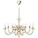 Lampadario Stile Antico Metallo Bianco Lampadine 8 X E14 - Foto miniatura 1