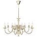 Lampadario Stile Antico Metallo Bianco Lampadine 8 X E14 - Foto miniatura 2