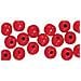 115 Pezzi - Perline In Legno Lucido Resistenti Ø6mm - Colore Rosso - Foto miniatura 2