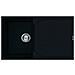 Lavello Ego 400 Keratek Plus 86x50 cm 1 vasca con gocciolatoio Colore Nero Assoluto 86 - Foto miniatura 1