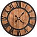 Orologio Da Parete Vintage Al Quarzo Legno E Metallo 60 Cm Xxl - Foto miniatura 1