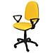 Modello 04cp - Sedia Da Ufficio Ergonomica Con Meccanismo Di Contatto Permanente E Regolabile In Altezza - Sedile E Schienale Imbottiti In Tessuto Bali Colore Rosso (braccioli Fissi Inclusi)  - Foto miniatura 3