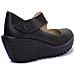 Yasi682 Cuneo Scarpe Di Cuoio Nero Per Le Donne - Foto miniatura 3