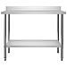 Tavolo Lavoro Cucina Con Mensola 120x60x150 Cm In Acciaio Inox - Foto miniatura 6