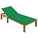 Lettino da Giardino con Cuscino Verde Legno Pino Impregnato - Foto miniatura 1