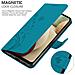 Cadorabo Custodia Compatibile Con Samsung Galaxy A12 / M12 In Blu Fiore - Coperchio Protettivo In Design Floreale Con Chiusura Magnetica, Funzione Stand E Slot Per Carte - Foto miniatura 4
