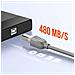 Cavo Da Usb-a 2.0 A Usb-b 2.0 Trasferimento Veloce Stabile 1,8m, Grigio - Foto miniatura 3