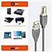 Cavo Da Usb-a 2.0 A Usb-b 2.0 Trasferimento Veloce Stabile 1,8m, Grigio - Foto miniatura 4