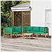 Set Salotto Da Giardino 6pz Con Cuscini Verdi Bambù - Foto miniatura 1