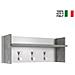Pannello Appendiabiti Con Ampio Ripiano E 3 Ganci Bianco Cemento - Foto miniatura 1