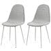 Sedie Da Pranzo 2 Pz Polar In Poliestere Grigio E Bianco - Foto miniatura 2