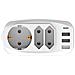 Adattatore Per Spina Ue 7 In 1 Con Porte Usb A/tipo C - Foto miniatura 2