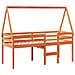 Letto A Soppalco Con Tetto Cera 90x190cm Legno Massello Di Pino - Foto miniatura 3