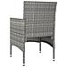Set Sedie da Giardino con Poggiapiedi 4 pz in Polyrattan Grigio - Foto miniatura 3