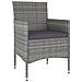 Set Sedie da Giardino con Poggiapiedi 4 pz in Polyrattan Grigio - Foto miniatura 5