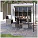 Set Sedie da Giardino con Poggiapiedi 4 pz in Polyrattan Grigio - Foto miniatura 6
