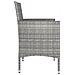 Set Sedie da Giardino con Poggiapiedi 4 pz in Polyrattan Grigio - Foto miniatura 8