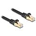Cavo di rete RJ45 con rivestimento intrecciato Cat. 6A S /FTP maschio-maschio 10 m nero - Foto miniatura 1