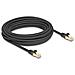 Cavo di rete RJ45 con rivestimento intrecciato Cat. 6A S /FTP maschio-maschio 10 m nero - Foto miniatura 2